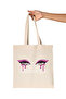 Women's Eyes Printed Gift Organic Raw Cloth Bag
