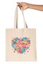 Paw Heart Dog Paw Heart Love Symbol Dog Lover Printed Gift Organic Raw Cloth Bag
