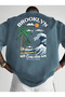 Men's Oversized T-Shirt - Japanese Koi Fish and Text Printed