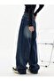 Baggy Green Tint Pocket Jean Pants - 2