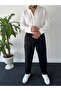 Crinkle Linen Blend Comfortable Fit Pants - 3