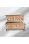 Wood - Raw Mdf - Patterned - Jewelry - Makeup - Accessory - Multi-Purpose - Standing - 2-Pack Decorative Box