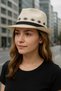 Bohemian Embroidered Straw Hat- Sea Breeze