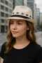 Bohemian Embroidered Straw Hat- Sea Breeze