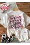 Unisex Amor Printed Oversize Crew Neck T-Shirt