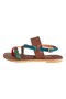 Genuine Leather Handmade Sandals – Brown & Caramel with Cross Straps - Size 35-42 - 3