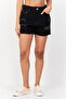 Women Rip Denim Shorts, Black
