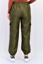 Women Regular Fit Drawstring Track Pants, Olive - 2