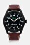 Men 2011299 Leather Watch 42 mm, Black