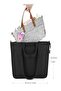 Portable Diaper Caddy with Handle, Grey Nursery Storage Basket Organizer - 6