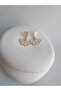 Gold Color Dangle Flower Earrings - 6