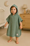 Cotton Muslin Green Poncho Baby Kids Beach Poncho - 4