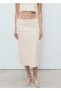 Embossed Floral Midi Skirt
