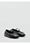 Two-Color Tie Detail Ballerina Shoes