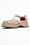 Aniel Beige Women's Wedge Heeled Sandals - 4