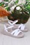 05-2065 Soft Comfortable Buckle Detailed Cross Strap Women's Sandals - 4