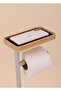 Toilet Paper Stand with Tray and Brush Gray 761 - 2