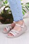 05-2065 Soft Comfortable Buckle Detailed Cross Strap Women's Sandals - 2