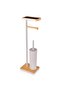 Toilet Paper Stand with Tray and Brush Gray 761 - 6