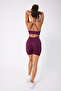 Women's High Waist Gathering Seamless Biker Shorts Leggings with Gathered Back - 5
