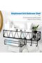 Shower Caddy Organizer Bathroom Shelf With Tissue Holder And 3 Hooks With 2 Wall Mount Stickers - 2