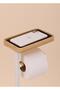 Toilet Paper Stand with Bamboo Tray and Brush White Glv0760 - 2