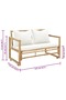 2 Seater Garden Sofa with Cushions Bamboo - 3