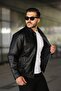 Oversize Faux Leather Coat with Elastic Waist and Cover Pldp 2998_50447-1 - 2