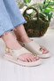 099-108 Fls Buckle Detailed Flip Flops Women's Sandals
