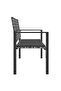 2-Seater Garden Bench with Cushion Grey Poly Rattan - 2
