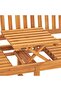 3-Seater Garden Bench with Table 150 cm Solid Teak Wood - 8