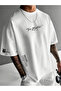 Unisex Cotton White Oversize "The Boston" Printed Crew Neck Comfortable T-Shirt