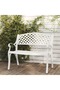 Garden Bench 102 cm Cast Aluminium White