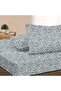Dalya 100% Cotton Double Fitted Sheet Set Indigo - 160X200+30 cm - 2
