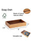 Elegant Design Acacia Rectangular Bath Soap Dish - 2