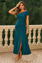 Women's Gathered and Slit Detailed Asymmetrical Collar One Shoulder Open Sandy Dress - 3