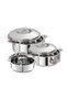 3 PCS Hotpot Stainless Steel Casserole Set 2.5L/ 3.5L/ 5L | Insulated Food Warmer With Lids (Madina) - 2