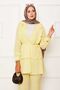 Flounce Detailed Double Skirt Set in Yellow - 2