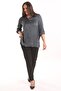 Trend42Plus Large Size Petrol Green Satin Shirt with Crashes - 4