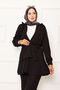 Double Set with Flounce Ruffle Detail Skirt Black - 2