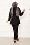 Double Set with Flounce Ruffle Detail Skirt Black - 5