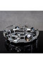 Round Large Stone Mirrored 3-Piece Stylish Tray Set 25-30-35X11Cm - 2