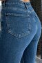 Stevi Medium Blue Spanish Leg High Waist Lycra Women's Jeans - 2