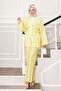 Kimono Set with Belt and Buttons Yellow - 3