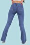 Florence Women's High Waist Medium Blue Denim Flare Jeans - 3
