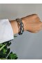 Accessories Auger Detailed Opening and Closing Handcuff Bracelet - 3