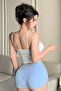 Women's White Camisole Fabric Strap Bow Detail Blouse - 3