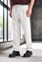 Bergman Linen Look Cotton Flared Comfortable Fit Pleated Men's Trousers - Ecru - 4