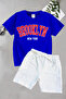 Printed 3-Piece Summer T-Shirt and Shorts Kids Set - 2