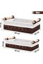 2-Pack Woven Storage Baskets Rectangular Fabric with Washable Liner Paper Rope Woven Design - 6